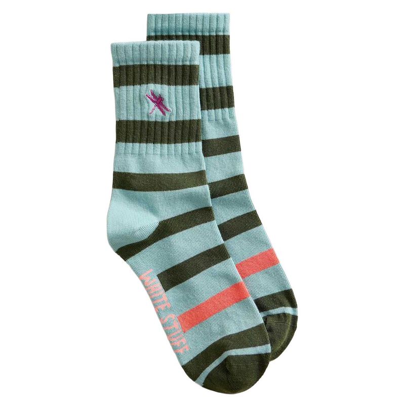 White Stuff Embroidered Dragonfly Rib Sock image number 0